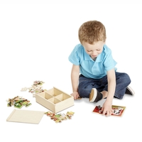 Дървен пъзел Melissa and Doug 4 в 1 Животни от фермата 13793