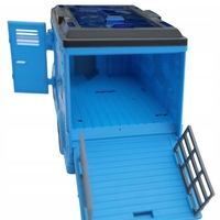 Детски камион за коне Raya Toys City Truck, с музика и светлини, с фигурка на кон, 1:16
