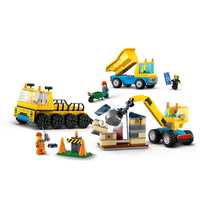 LEGO® City Строителни камиони и кран с разбиваща топка 60391