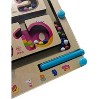 Дървена играчка цифри с магнитни топчета Raya Toys