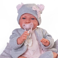 Кукла бебе Antonio Juan Lua, с комплект за новородено, 42см.