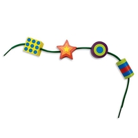Низанка с дървени фигурки и цифри Melissa and Doug 13775
