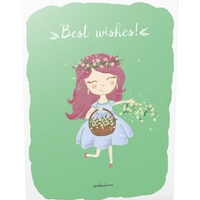 Поздравителна картичка iGreet - Цветното момиче