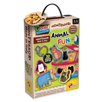 Образователна игра Lisciani Montessori Baby Wood Animal Fun