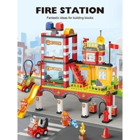 Конструктор Feelo Big Building Blocks Пожарна, FL42002, 173 ч.
