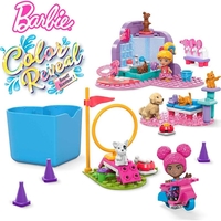 Конструктор Mattel Mega Construx Barbie Train and Wash Pets с 15 аксесоара, 152 части