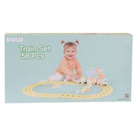 Конструктор DOLU Train Set, Пастел, 5221, 58 ч.