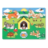 Дървен пъзел Melissa and Doug Домашни животни 19053