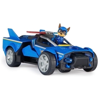 Игрален комплект Spin Master Paw Patrol: The Mighty Movie, Трансформираща се кола с фигурка Чейс, със звуци и светлини