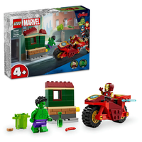 LEGO® Marvel Железния човек с мотоциклет и Хълк 76287