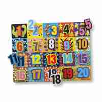 Дървен пъзел Melissa and Doug Учим големи числа 13832