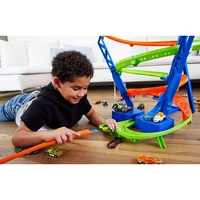 Детска писта Mattel Hot Wheels Spiral Speed Crash, с една кола