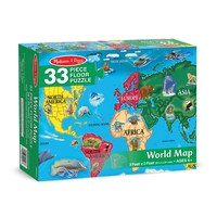 Пъзел Melissa & Doug карта на света 33ч. 10446