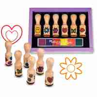 Дървени печати с дръжка Melissa and Doug 12407