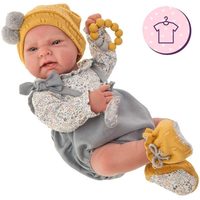 Комплект дрехи за кукла Antonio Juan Sweet reborn, Гащеризон и шапка, 4ч.