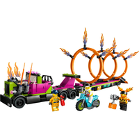 LEGO® City Stuntz Предизвикателство с камион за каскади и огнен обръч 60357