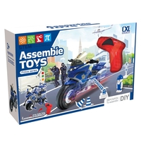 Конструктор Raya Toys Полицейски мотор, със светлини и звуци, 58 части
