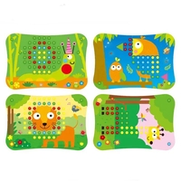 Детска мозайка с дъска Raya Toys с 4 шаблона, 268 части