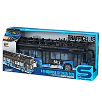 Детска играчка автобус на два етажа Raya Toys Traffic Bus със звуци и светлини, 1:16