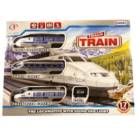 Детско влакче Raya Toys, с музика, светлини и релси