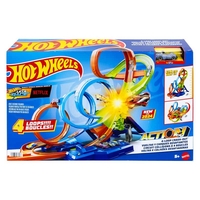 Писта Mattel Hot Wheels 4-Loop Crash-Out, HXR70