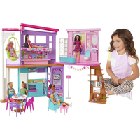 Къща за кукли Mattel Barbie Holiday House, на 2 етажа, 30+ части, HCD50