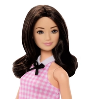 Кукла Mattel Barbie Fashionistas с дълга черна коса и розова рокля