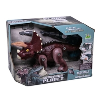 Динозавър за сглобяване Raya Toys с винтоверт, звук и светлина