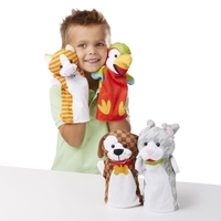 Петрушки за куклен театър Melissa and Doug Любими животни 4 броя 19084