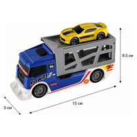 Детски камион автовоз Raya Toys Син с количка