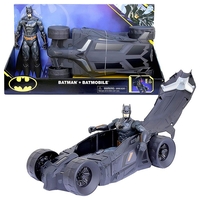 Игрален комплект Spin Master DC Comics Batman Батмобил с екшън фигура 30 см