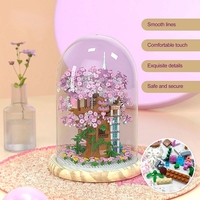 Конструктор Raya Toys Сакура - Небесна къща със светлини с купол, 1382 ч.