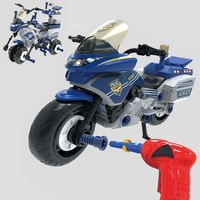 Конструктор Raya Toys Полицейски мотор, със светлини и звуци, 58 части