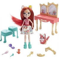 Кукла Mattel Royal Enchantimals Victorian Vanity, с лисица и аксесоари