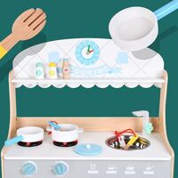 Дървена детска кухня Raya Toys Blue & White