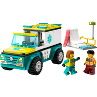 LEGO® City Линейка за спешна помощ и сноубордист 60403