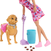 Игрален комплект Mattel Barbie Malibu кукла с куче и аксесоари, JJB46