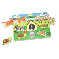 Дървен пъзел Melissa and Doug Домашни животни 19053