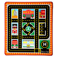 Килимче за игра с дървени превозни средства Melissa and Doug 19406