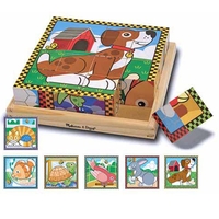 Дървени кубчета Melissa and Doug Животни 13771
