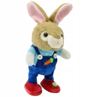 Интерактивна играчка Raya Toys Музикално ходещо зайче, повтаря думи, 26 см