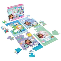 Детски дървени пъзели Spin Master Gabby's Dollhouse 4 броя, 72 ч.