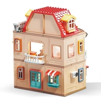 Kонструктор Feelo Къща за кукли на 3 етажа, 186 ч.