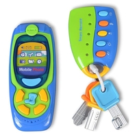 Бебешка музикална интерактивна играчка Raya Toys Keys And Phone, с светлини