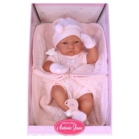 Кукла Бебе Antonio Juan Lua, с плетена пелена, 42 см., 50064