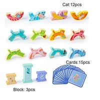 Дървена игра за баланс Raya Toys Котки