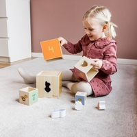 Дървени кубчета Hauck, Stack N Raise, Кула, 813038