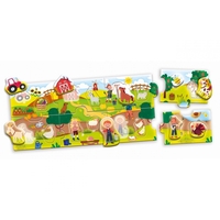 Образователна игра Lisciani Puzzle Panorama the farm