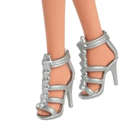 Кукла Mattel Barbie Fashionistas с кафява коса и блестяща лилава рокля