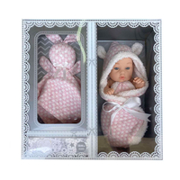 Кукла бебе Raya Toys Baby So Lovely Новородено с играчка Розов 25 см